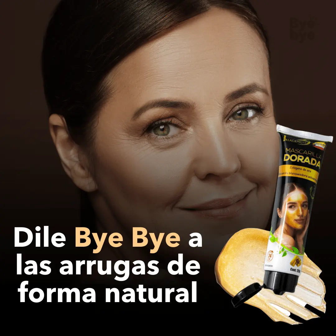 Dile Bye Bye a las arrugas y lineas de expresión 2x1 🔥😱 - Mascarilla de Colágeno dorado